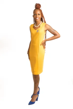 ΣΓΡ Gold Pencil Dress