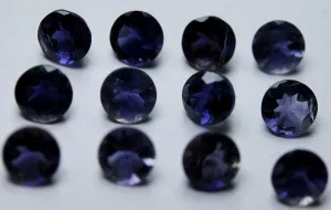 10 Pieces, Aaa Quality,Superb-Finest Quality Iolite Faceted Cut Stone Coins Shape, 4mm Size Loose Stones