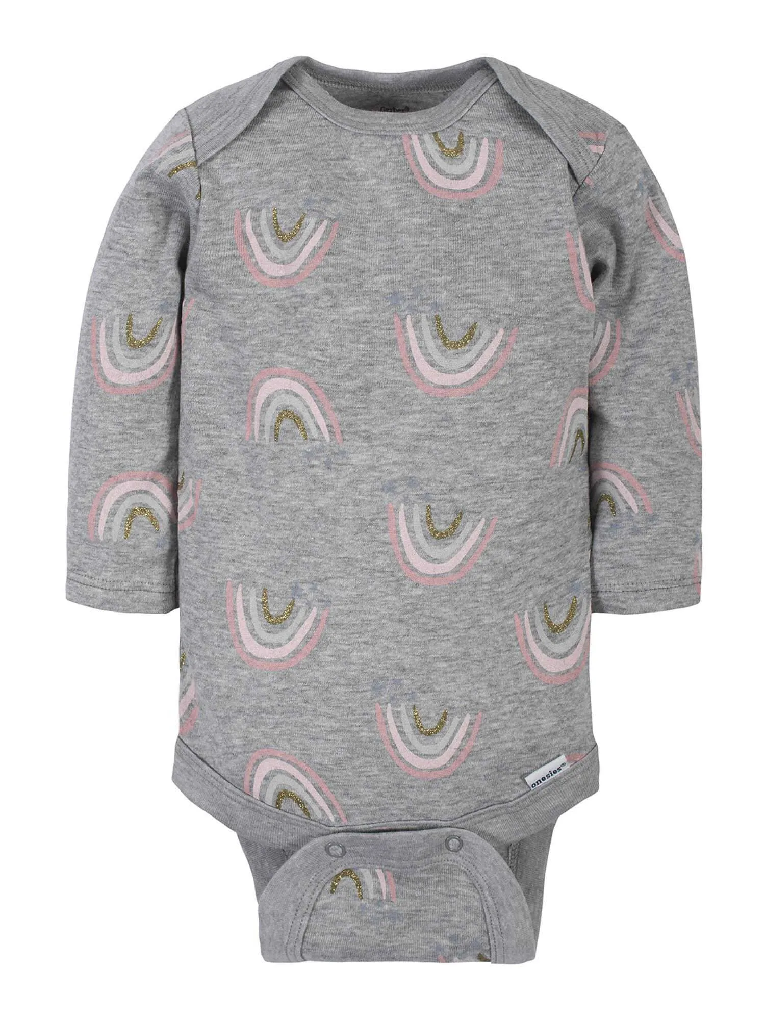 2-Pack Baby Girls Bear Long Sleeve Onesies® Bodysuits