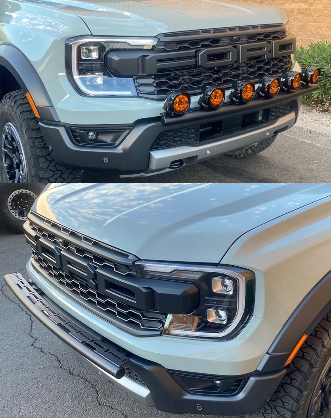 2024 Ranger Raptor Front Light Mount Kit (for stock bumper) - Use Any Light