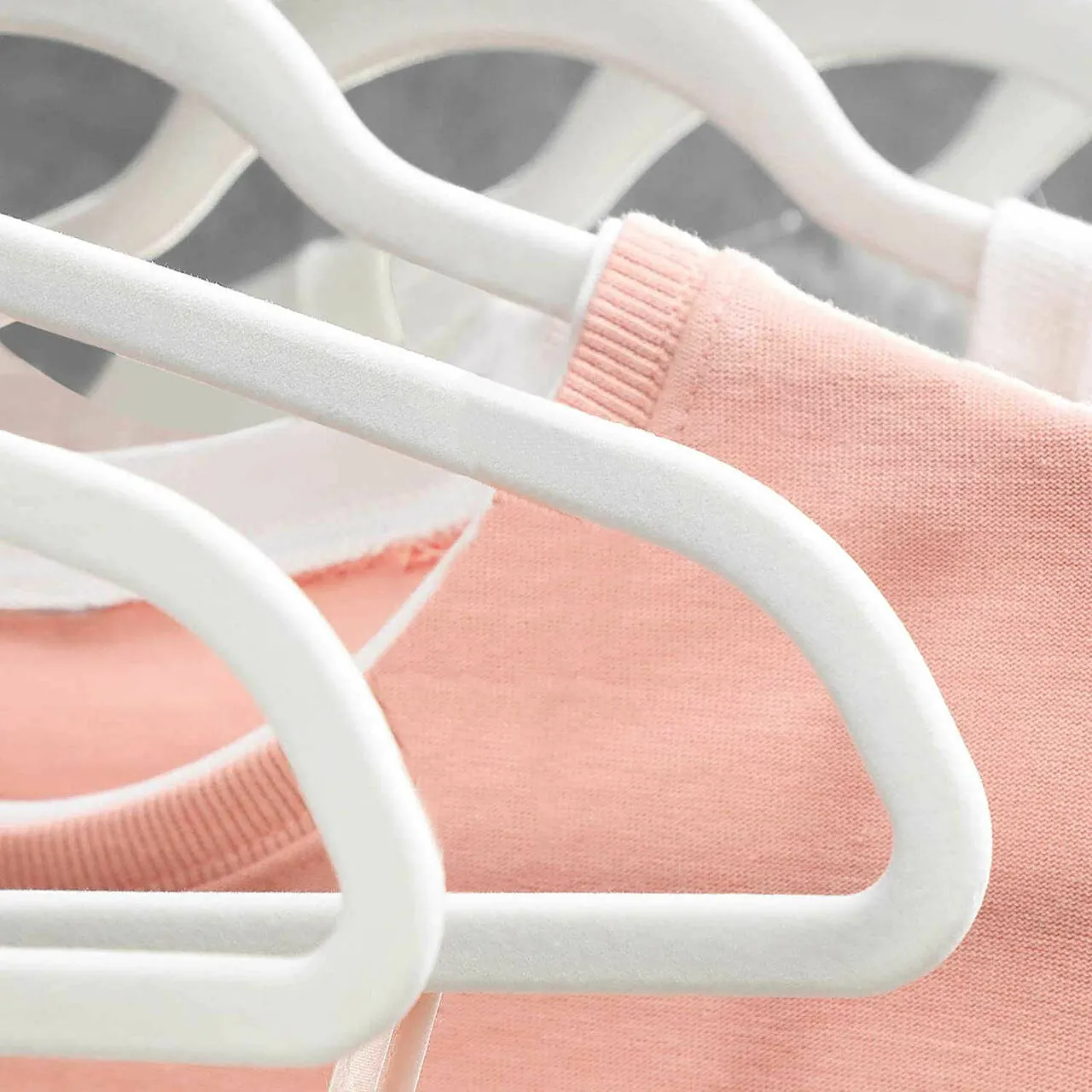 43cm Slim-Line White Velvet Coat Hanger with Gold Hook Sold in Bundles of 50/100