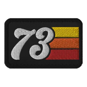 73 - 1973 Retro Groovy Birthday Year Embroidered patches