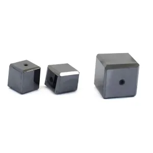 8.75 Ct, 3 Pcs. of Cube Shape Black Diamond Drilled Beads