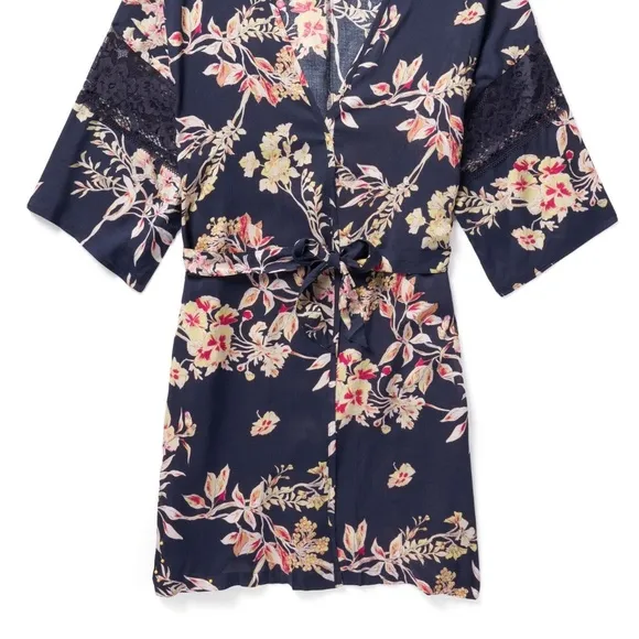 Adore Me Floral Print Boho Cotton Robe