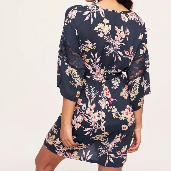 Adore Me Floral Print Boho Cotton Robe