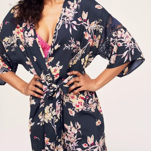Adore Me Floral Print Boho Cotton Robe