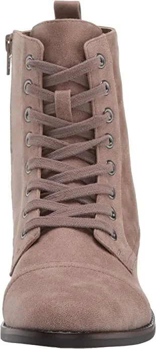 Aerosoles Women's Prism Combat Boot, Grey Fabric, 5.5 M US