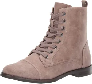 Aerosoles Women's Prism Combat Boot, Grey Fabric, 5.5 M US