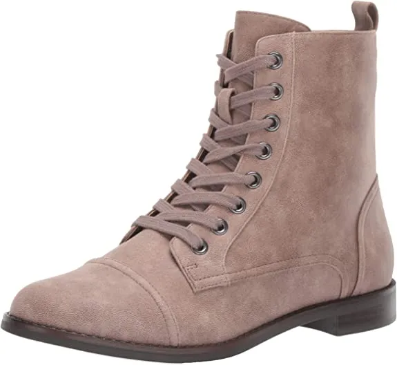 Aerosoles Women's Prism Combat Boot, Grey Fabric, 5.5 M US