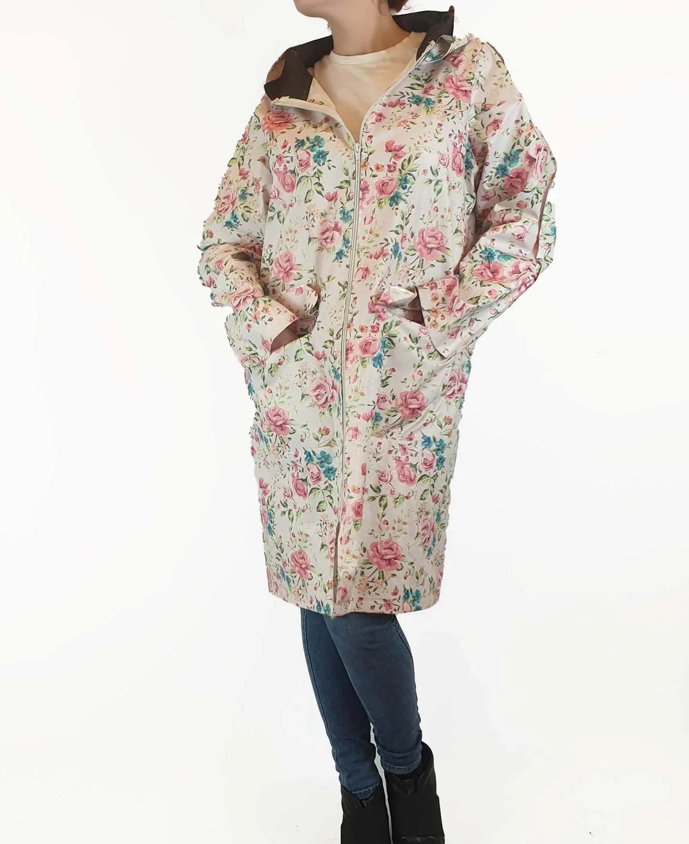 Agua Zero floral raincoat size S