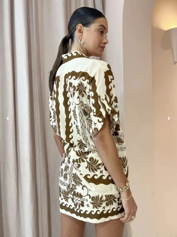 Alemais Tropic Shirt and Skirt Set