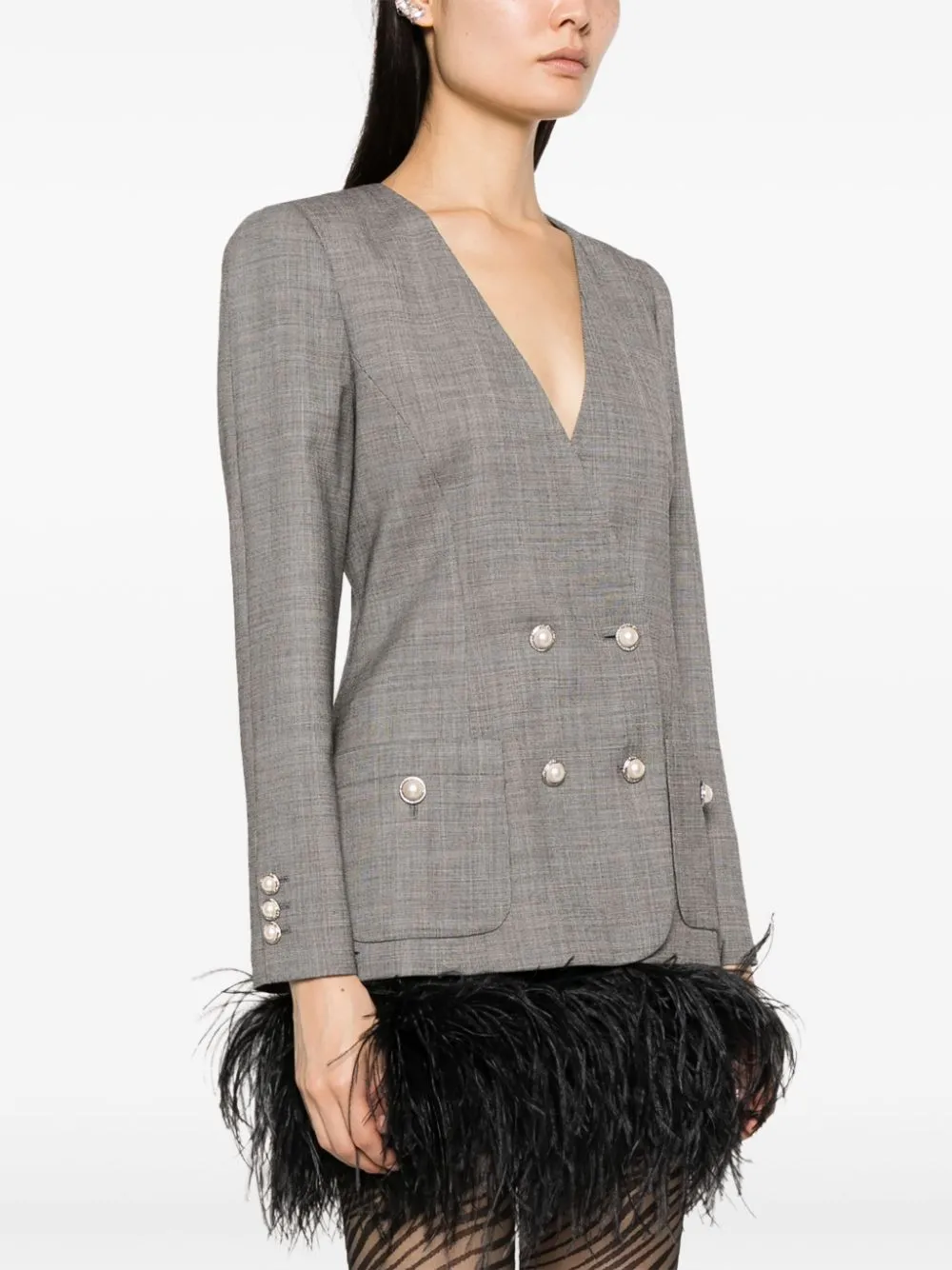 Alessandra Rich Grey Jackets