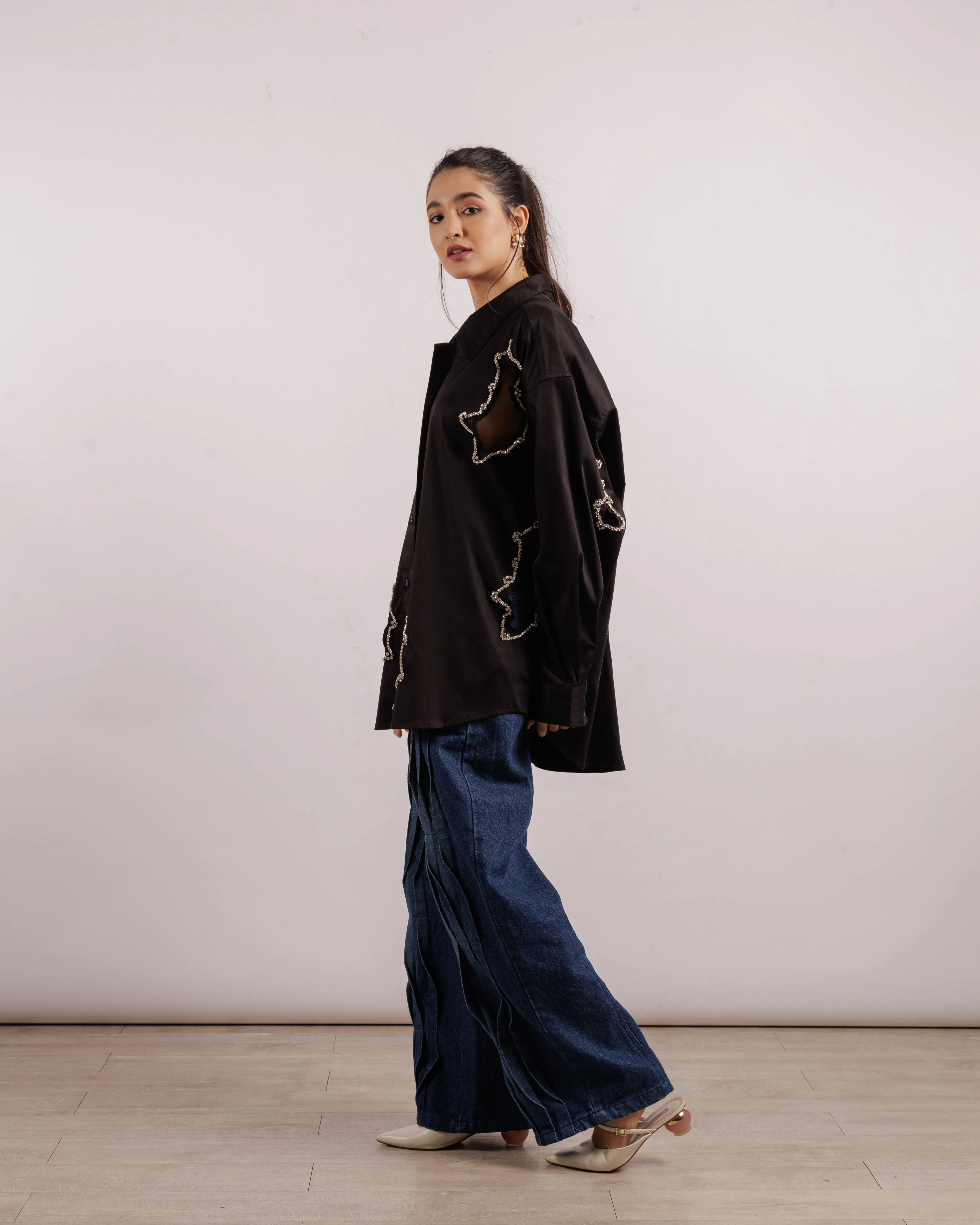 Algae Overshirt - Crystal Embroidery