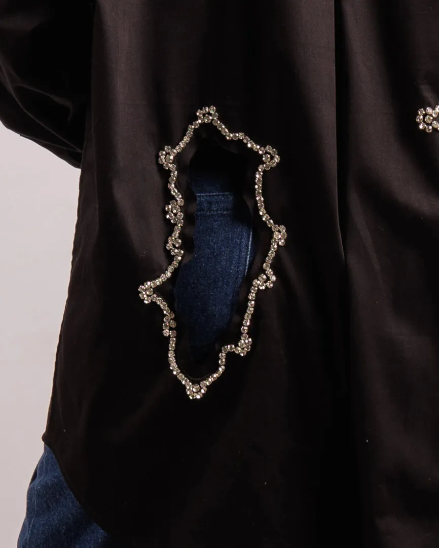Algae Overshirt - Crystal Embroidery