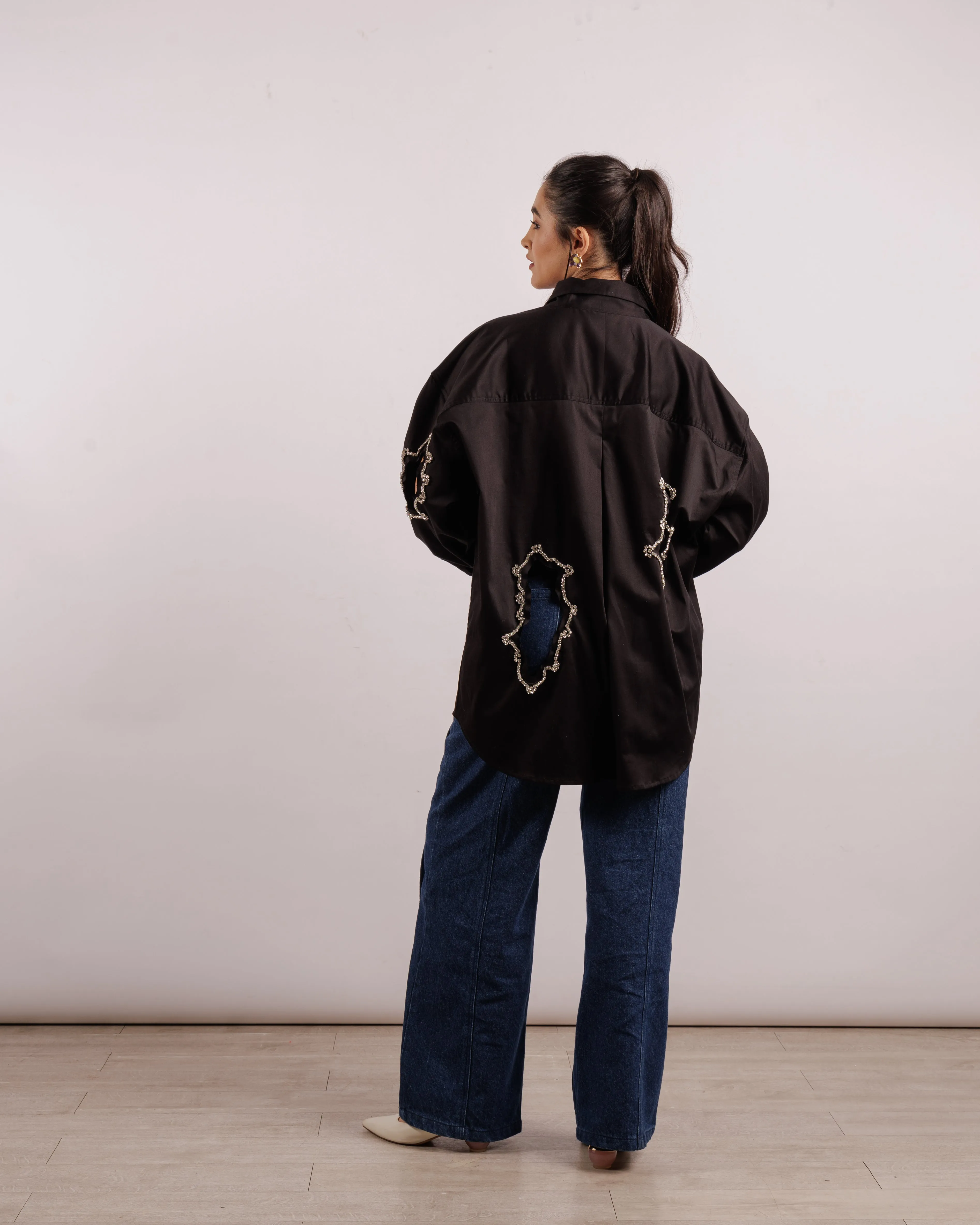 Algae Overshirt - Crystal Embroidery