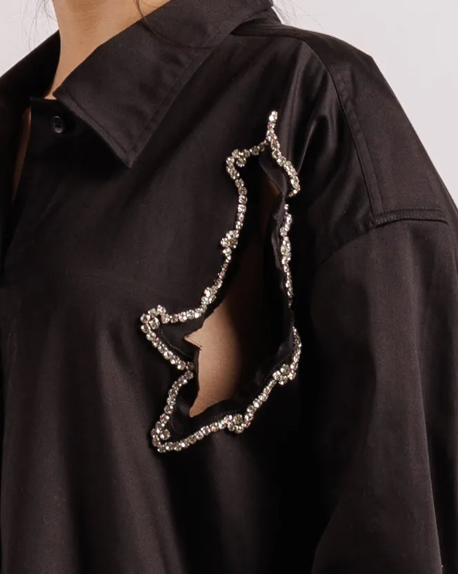Algae Overshirt - Crystal Embroidery