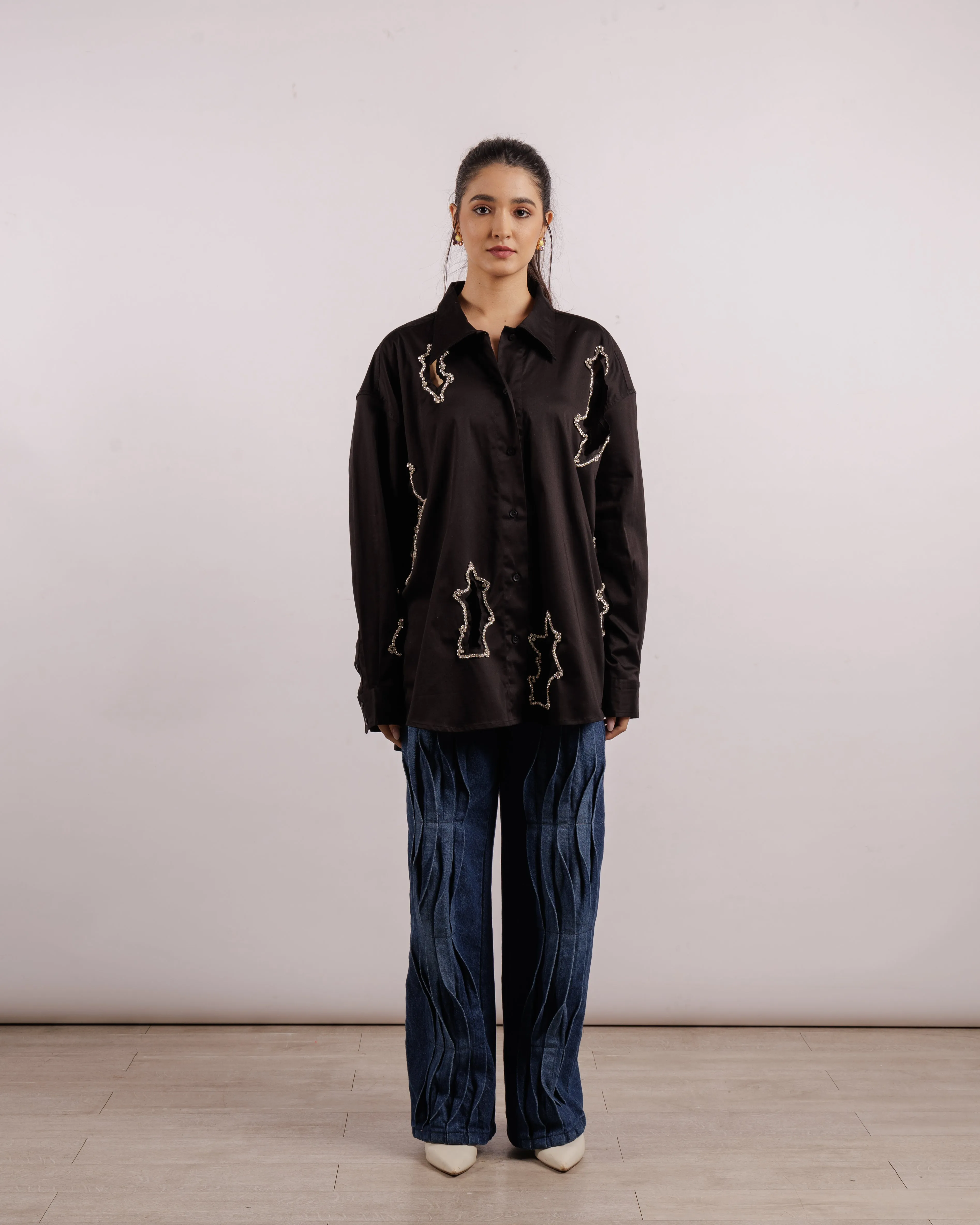 Algae Overshirt - Crystal Embroidery