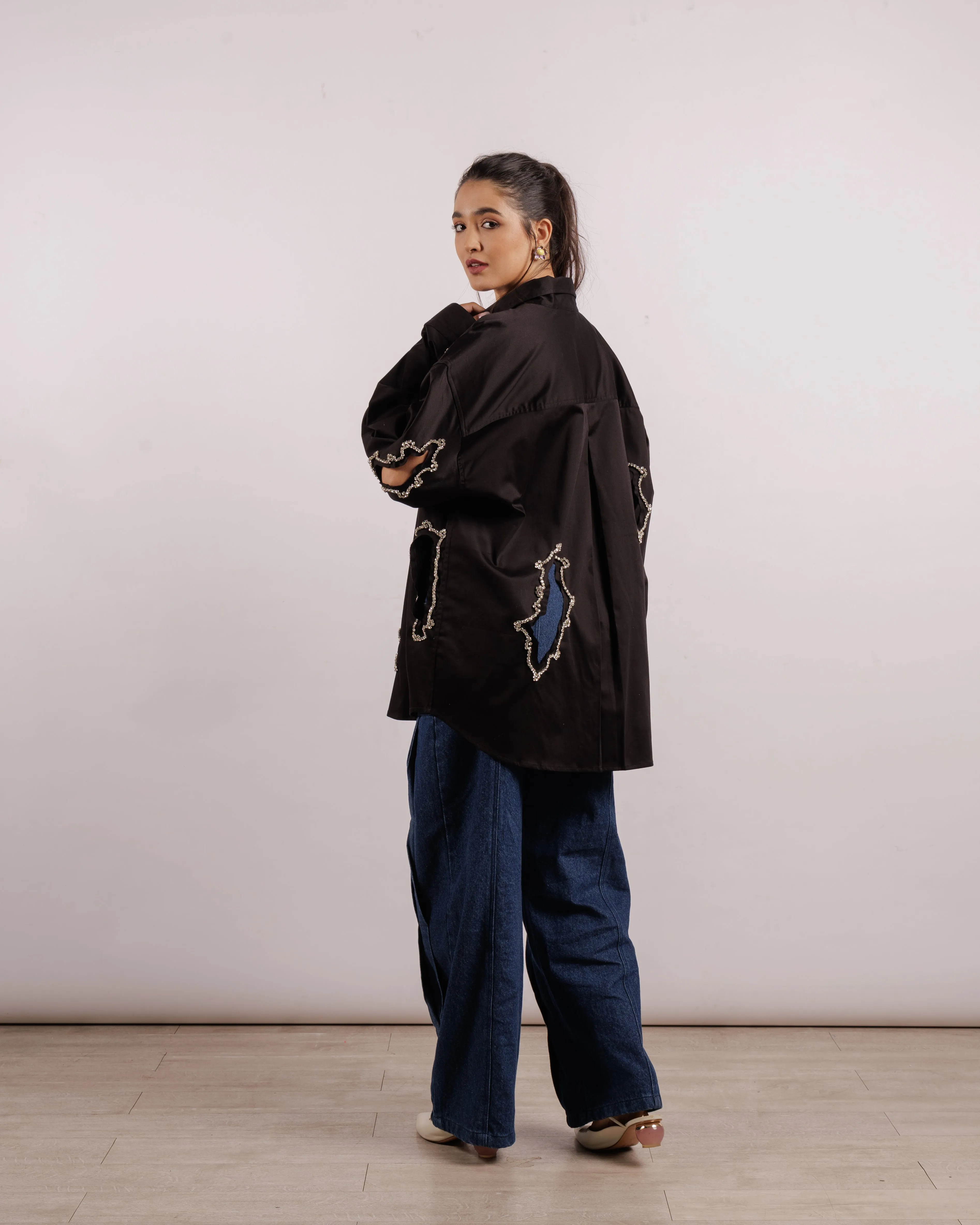 Algae Overshirt - Crystal Embroidery