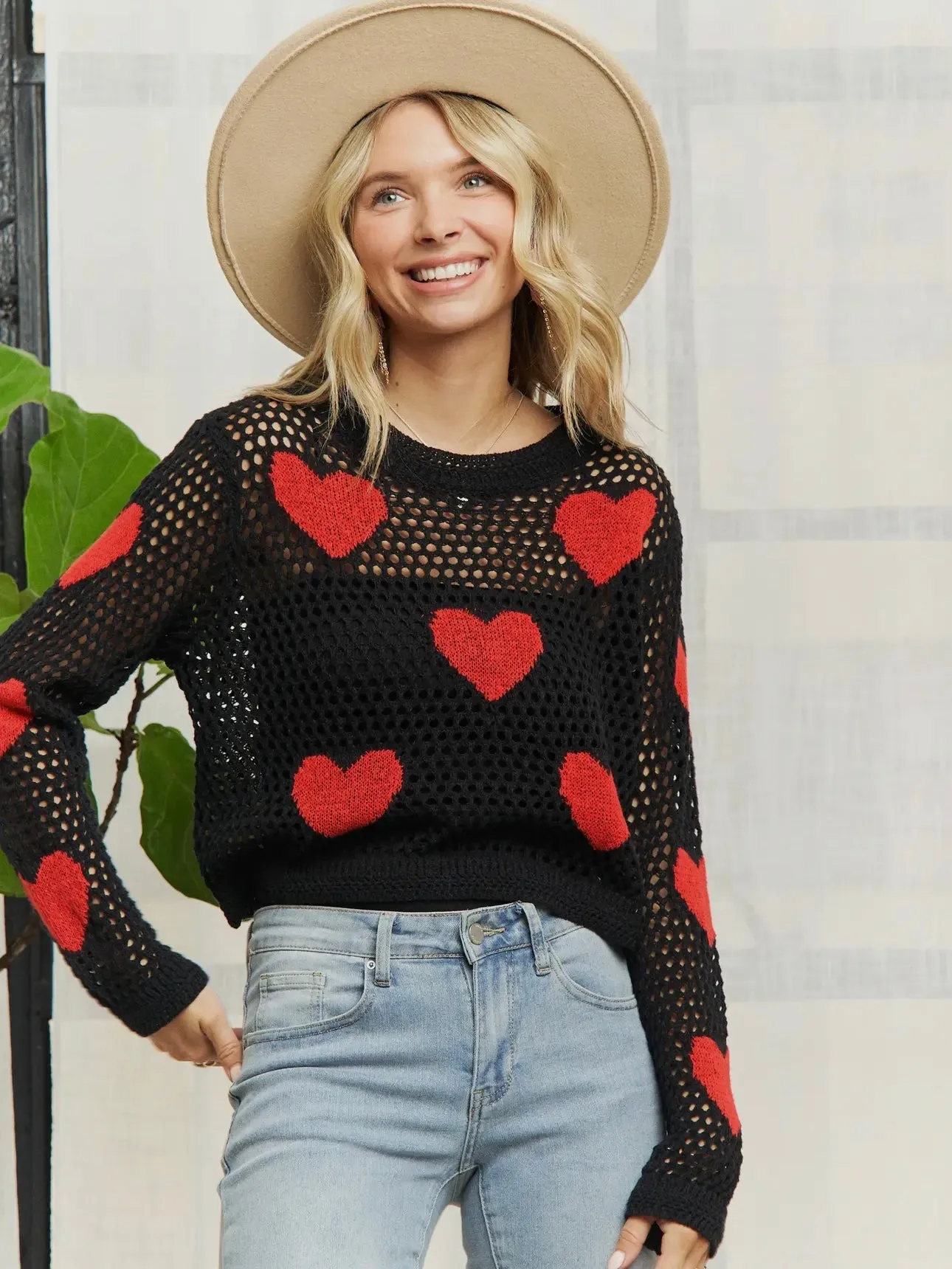 All Heart Sweater: Black