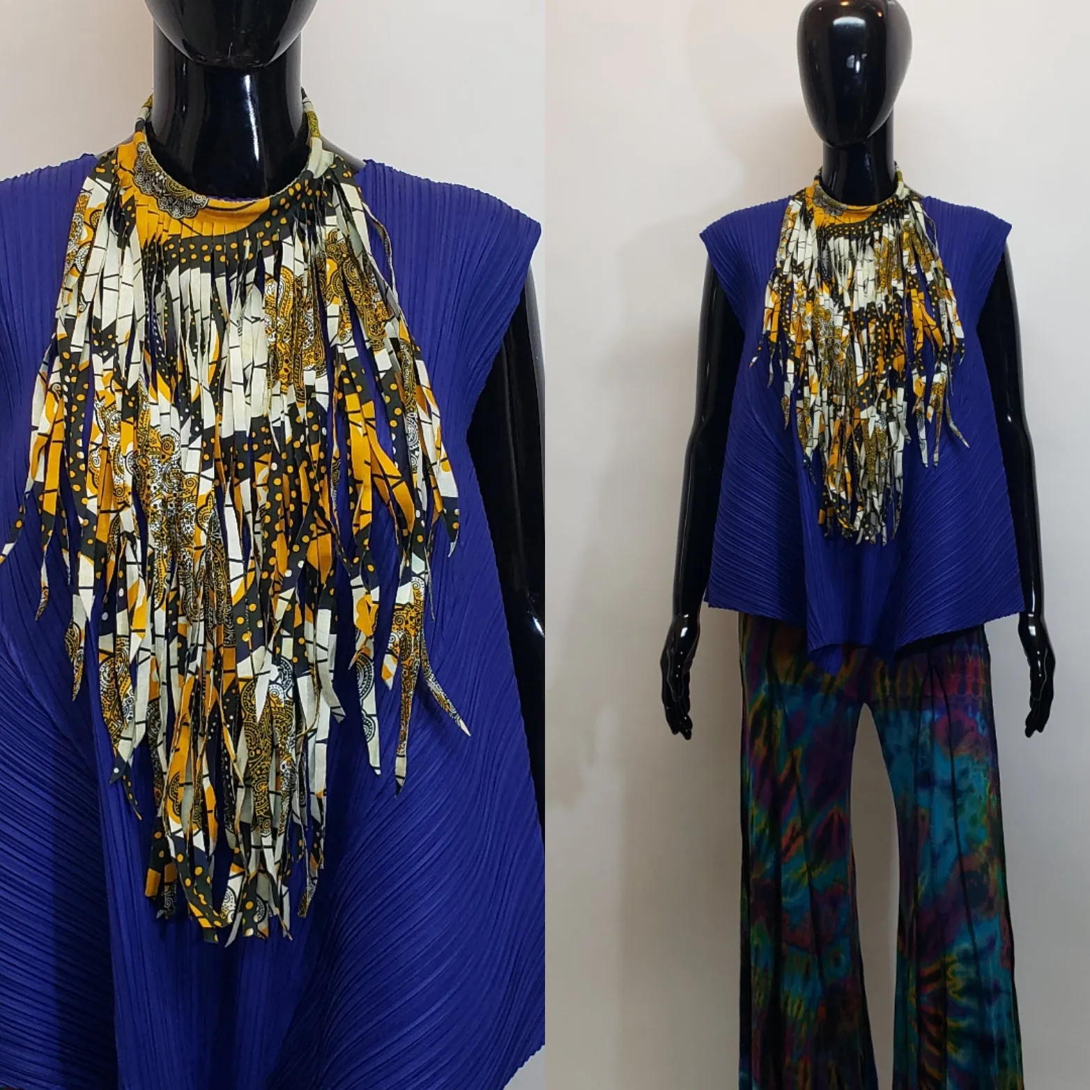 Ankara Fabric Strip Choker style Necklace