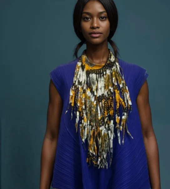 Ankara Fabric Strip Choker style Necklace