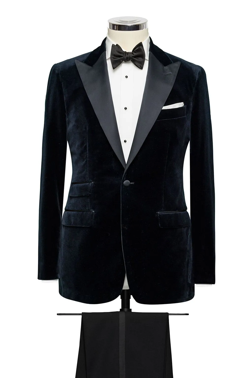 Ariston di Napoli Midnight Blue Velvet Soft Solid Cotton