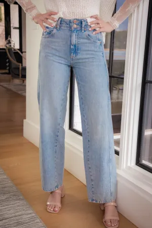 Aster Straight Jean, Opal | Free People
