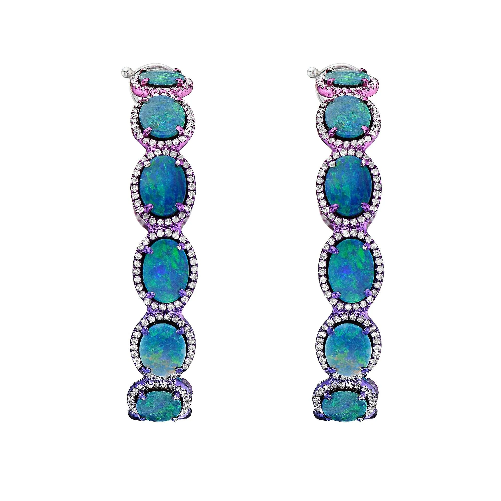 Aurora Nights Cassiopeia Opal Hoop Earrings
