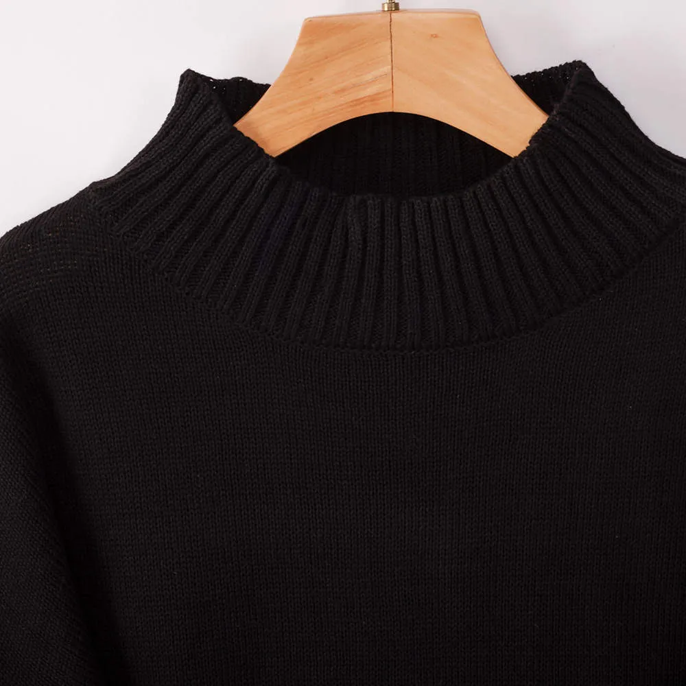 Autumn and Winter Sweater Women's Long-sleeved Round Neck Three-color Loose Pregnant Women's Knit Top