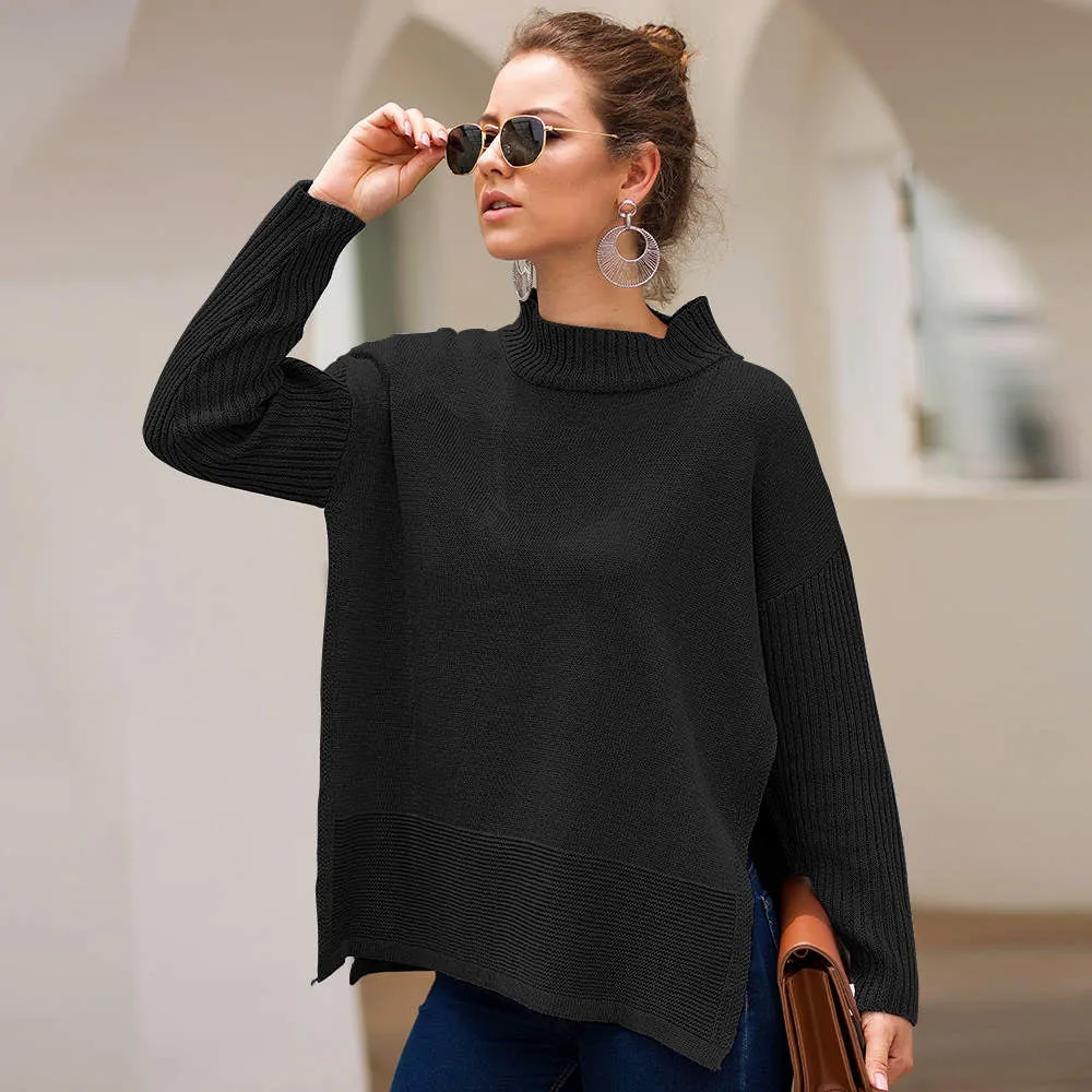 Autumn and Winter Sweater Women's Long-sleeved Round Neck Three-color Loose Pregnant Women's Knit Top