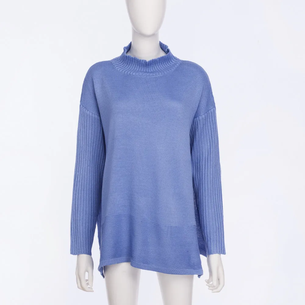 Autumn and Winter Sweater Women's Long-sleeved Round Neck Three-color Loose Pregnant Women's Knit Top