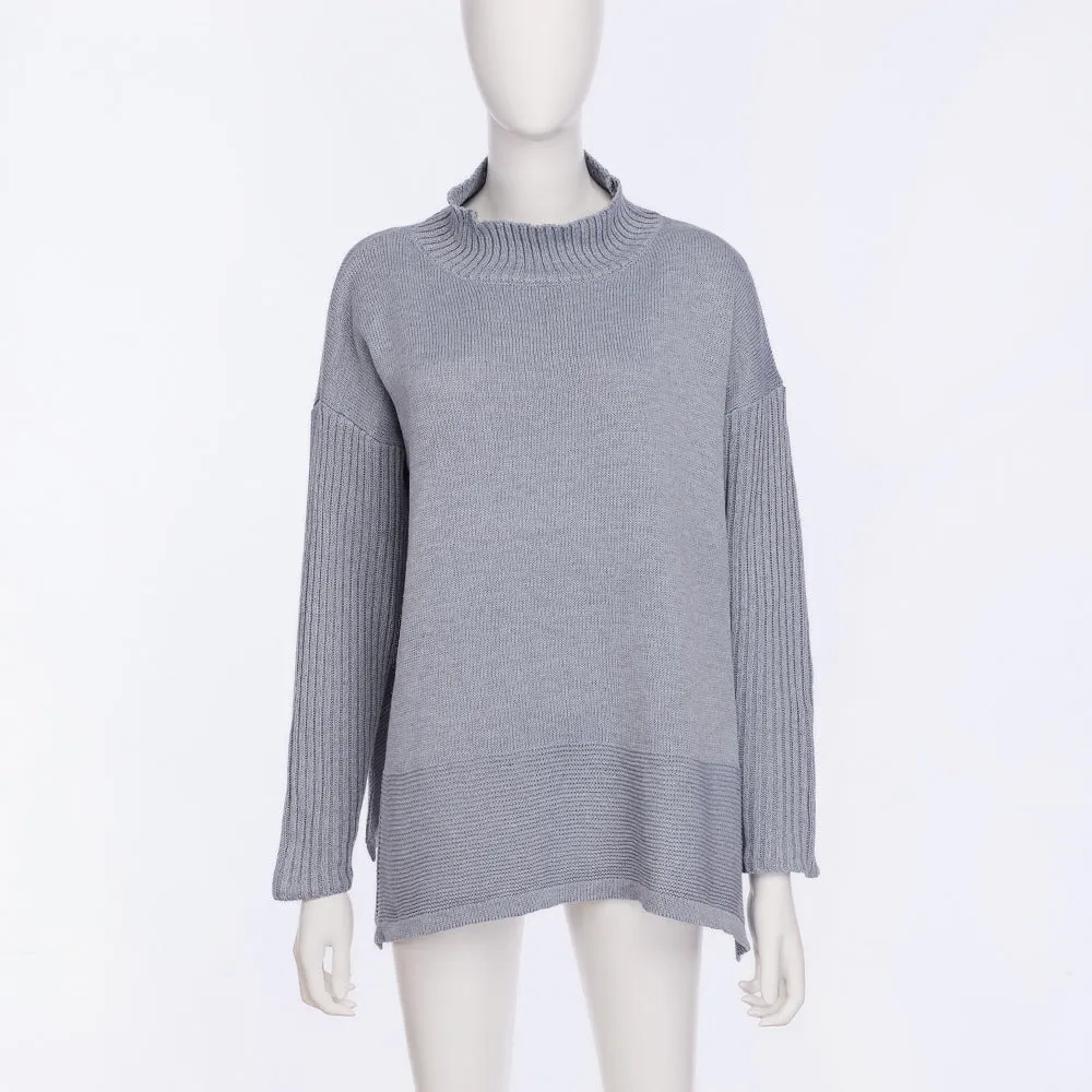 Autumn and Winter Sweater Women's Long-sleeved Round Neck Three-color Loose Pregnant Women's Knit Top