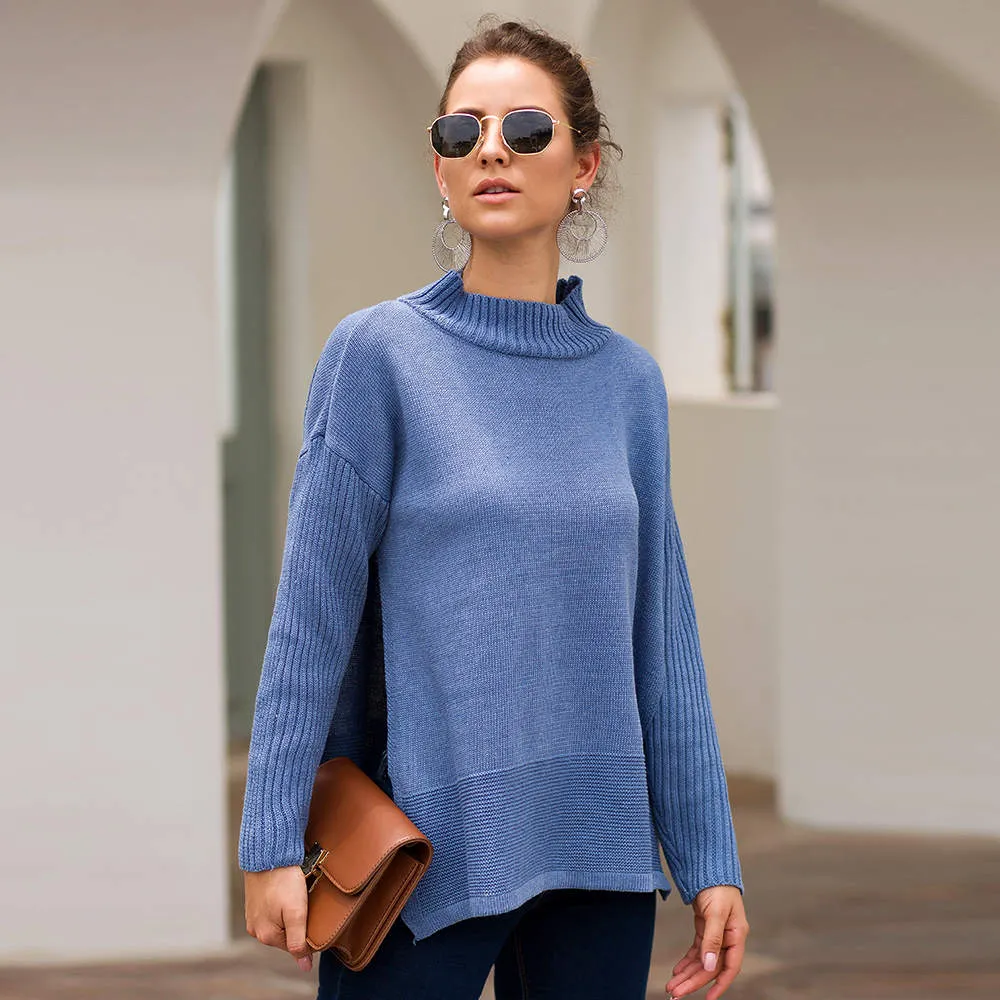 Autumn and Winter Sweater Women's Long-sleeved Round Neck Three-color Loose Pregnant Women's Knit Top