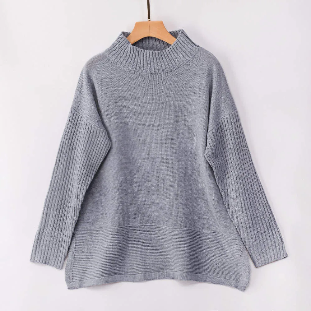 Autumn and Winter Sweater Women's Long-sleeved Round Neck Three-color Loose Pregnant Women's Knit Top