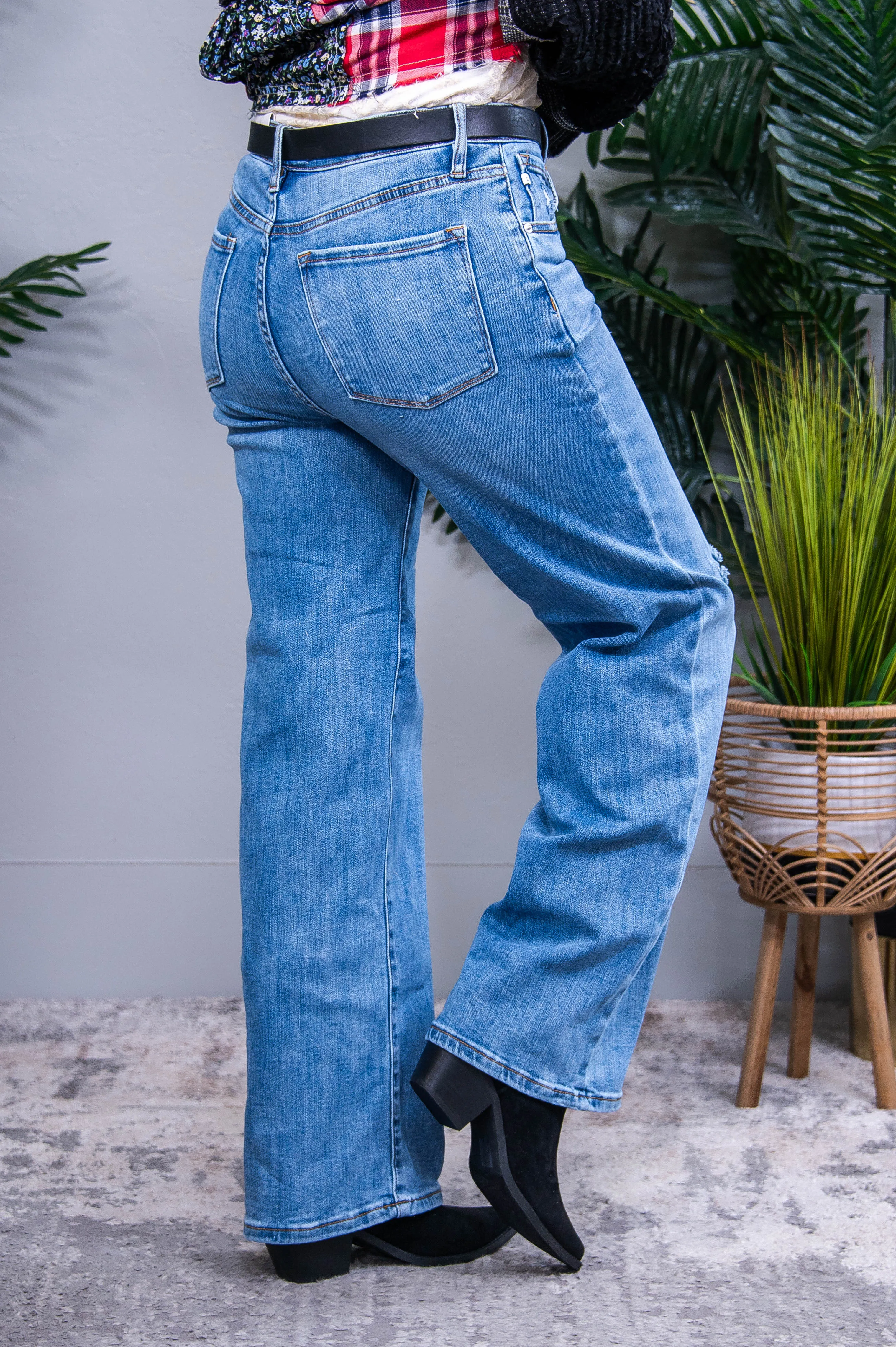 Ava Bytos High Rise Wide Leg Jeans with Pockets - K1294DN