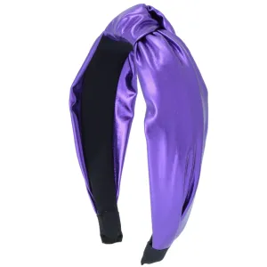 Azarhia Purple Metallic Top Knot Headband