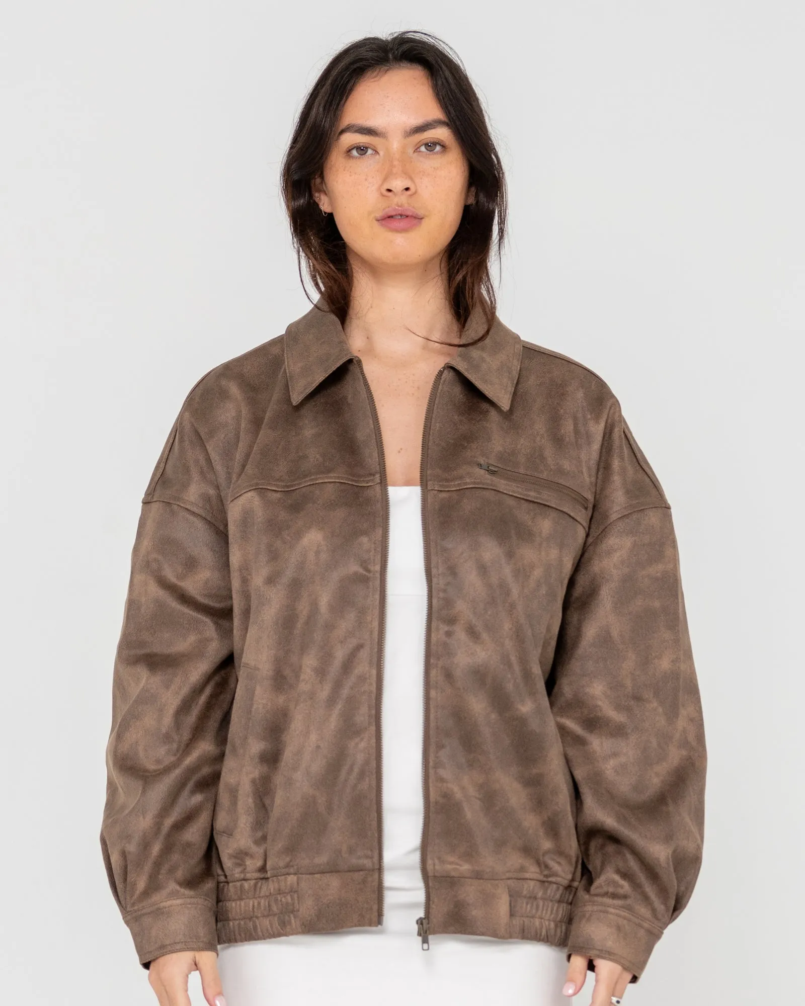 BACK STREET FAUX LEATHER JACKET