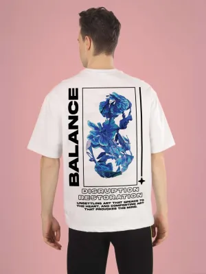 BALANCE OVER-SIZED T-SHIRT (WHITE)