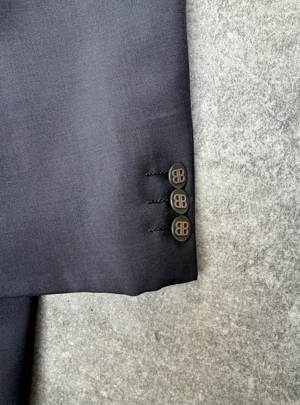 Balenciaga B-Logo Button Double Breated Oversized Blazer