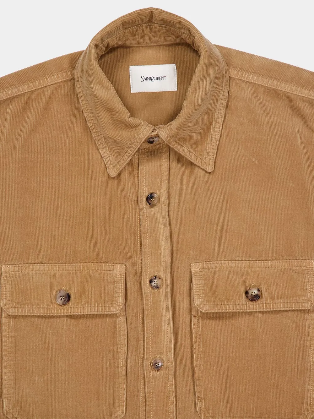 Beige Corduroy Overshirt