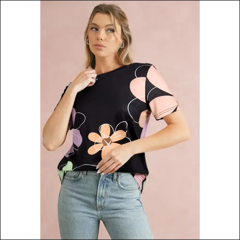 Beige Summer Floral Print T-shirt: Bloom where You're Planted (in Beige!) 😂