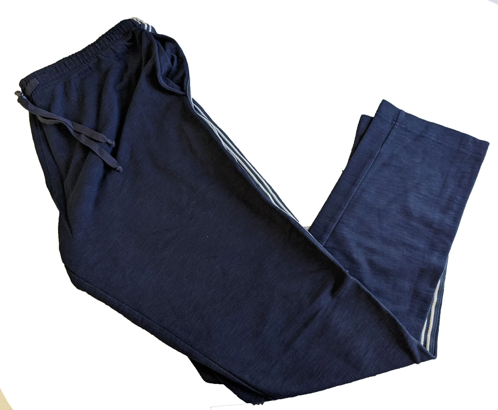 Benson Men's Navy Side Stripe Sweatpants Size Large NWT