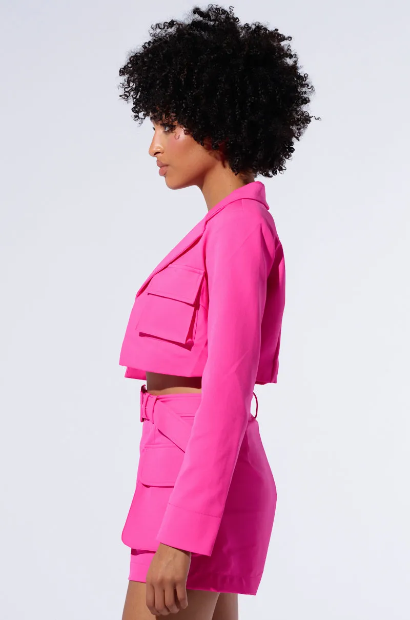 BETTER LUCK CROP BLAZER