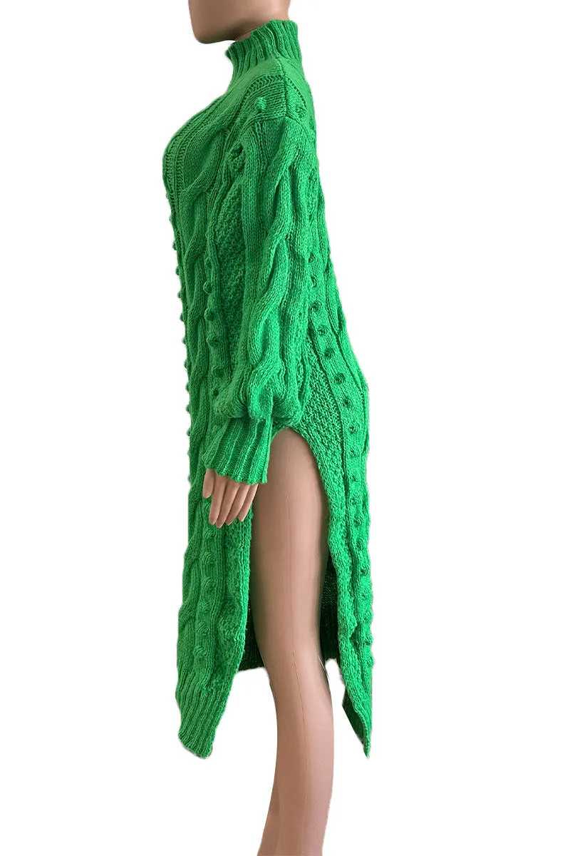 BH0559 Knitted Sweater Long Dress