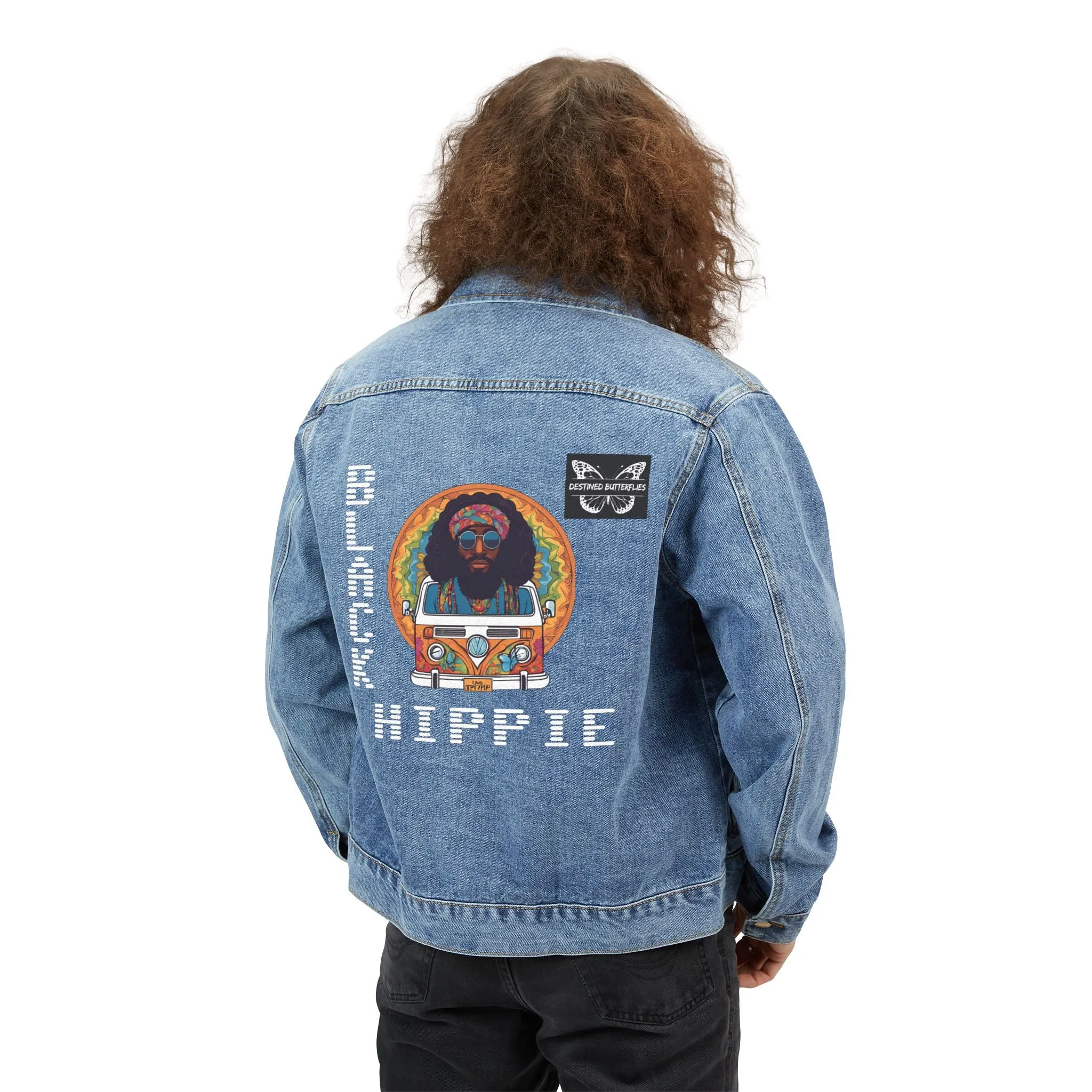 Black Hippie Denim Jacket - Retro Van Life