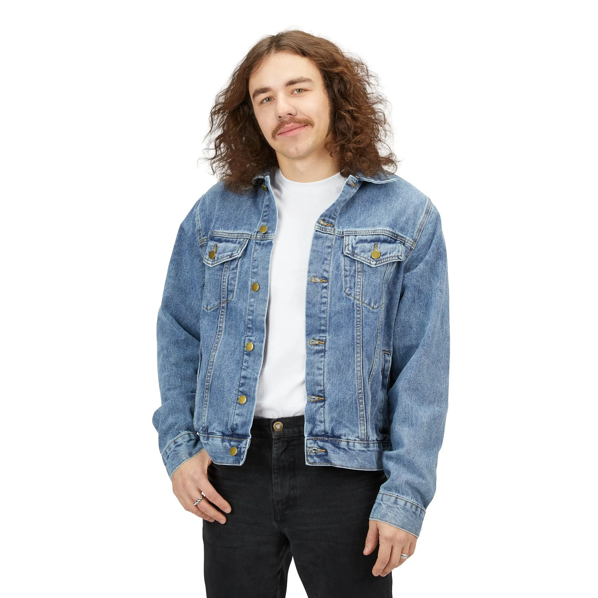 Black Hippie Denim Jacket - Retro Van Life