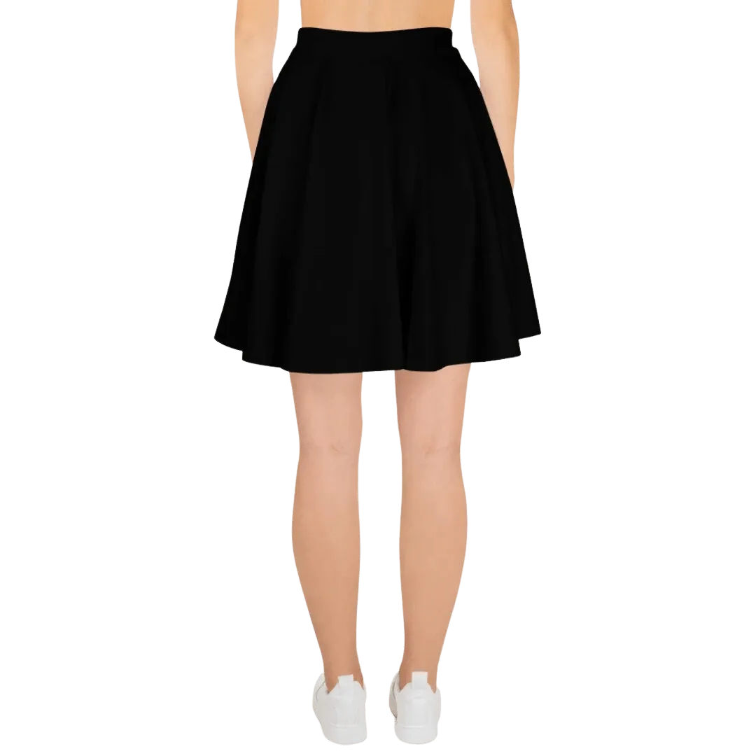 Black Plaid Skater Skirt