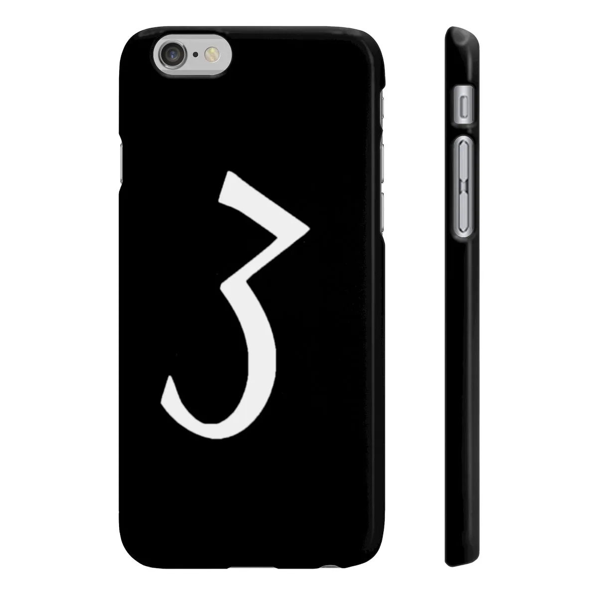 Black "3" Phone Case