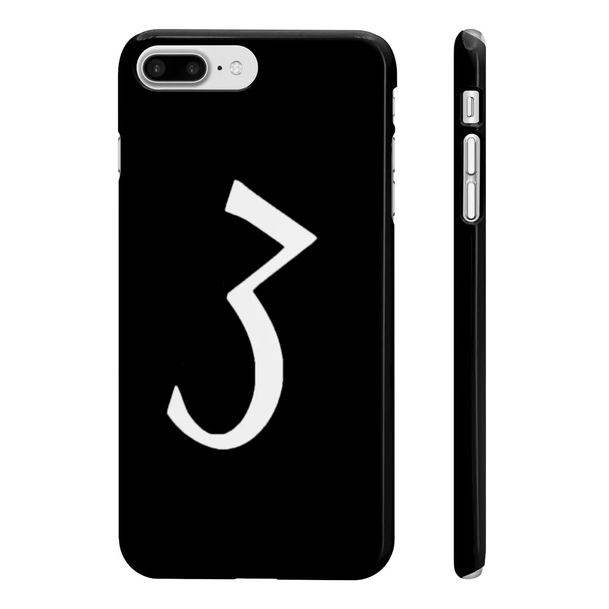 Black "3" Phone Case