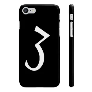 Black "3" Phone Case